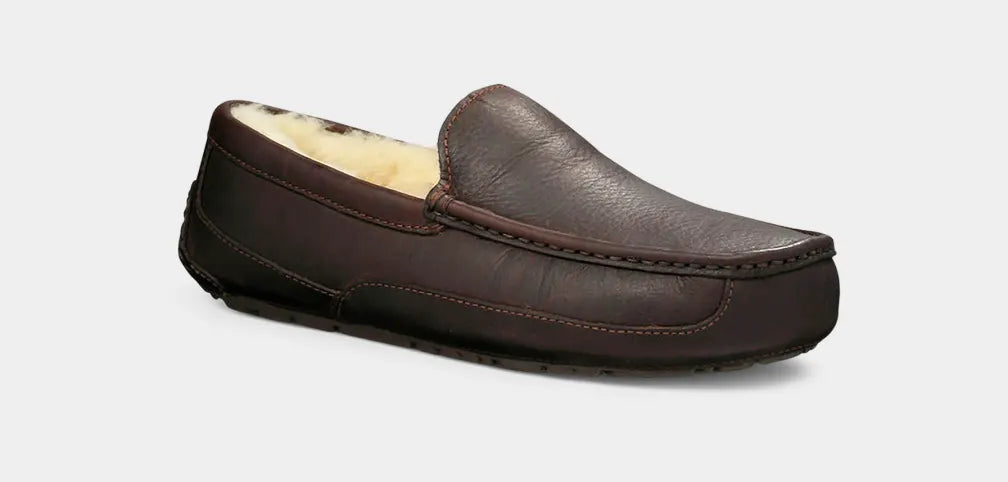 Ascot Leather Slipper - Dark Spice - Men's