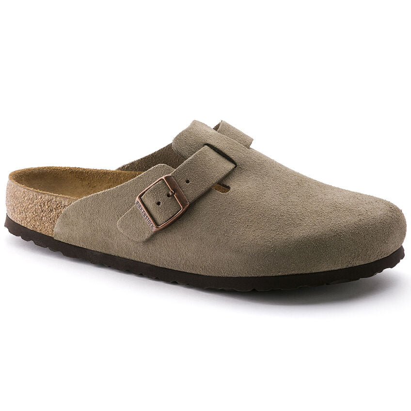 Boston Soft Footbed Suede Leather - Taupe