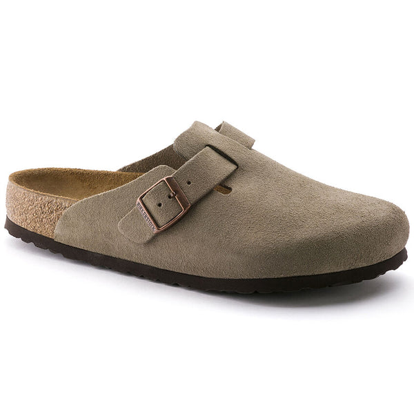 Boston Soft Footbed Suede Leather - Narrow Footbed - Taupe