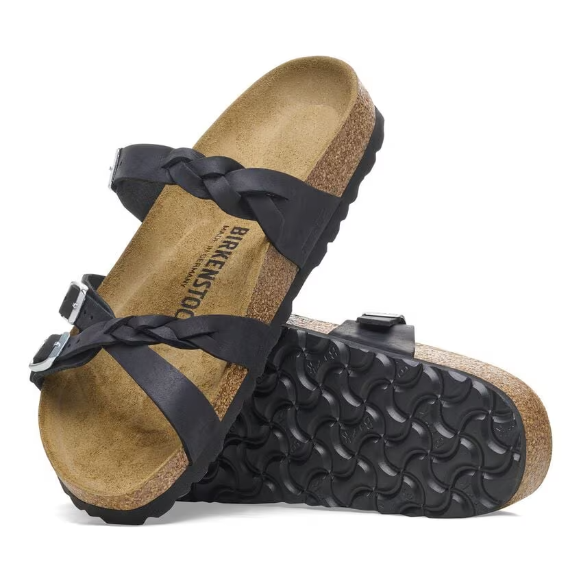 Franca Braided Oiled Leather - Black - Women's