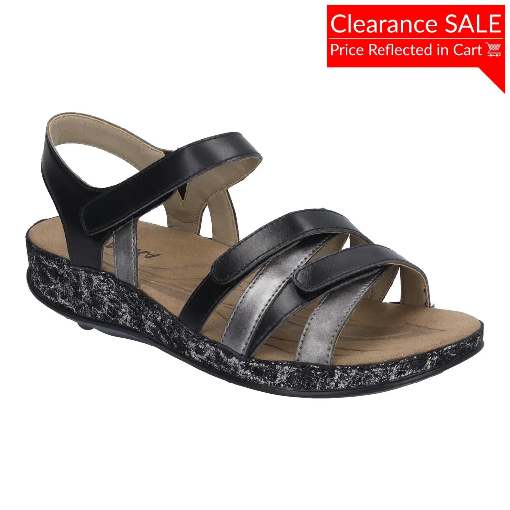 Fidschi 74 Sandal - Black Metallic Women’s