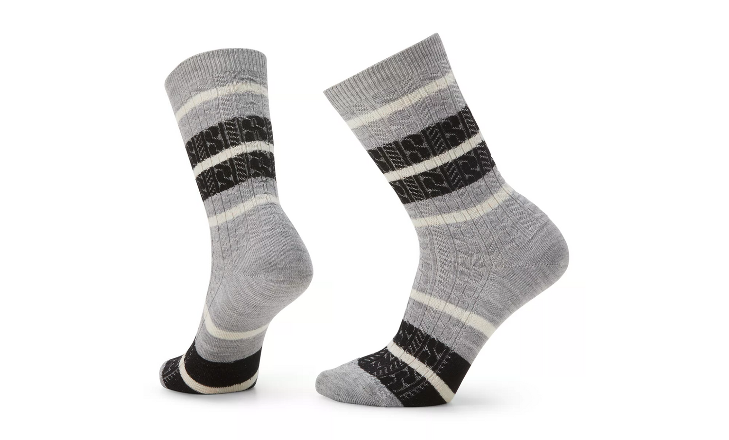 Everyday Striped Cable Zero Crew Sock