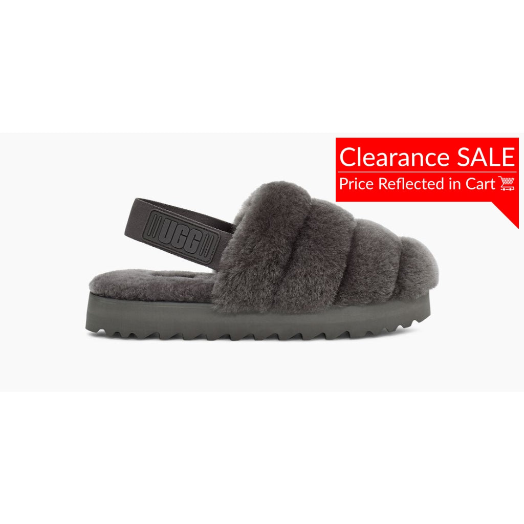 Super Fluff Slipper - Charcoal Womens