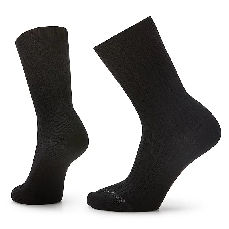 Everyday Cable Crew Socks - Black - Unisex