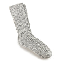 Cotton Slub Socks - Women's - Gray/White