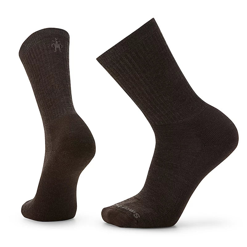 Everyday Solid Rib Crew Socks - Chestnut - Unisex