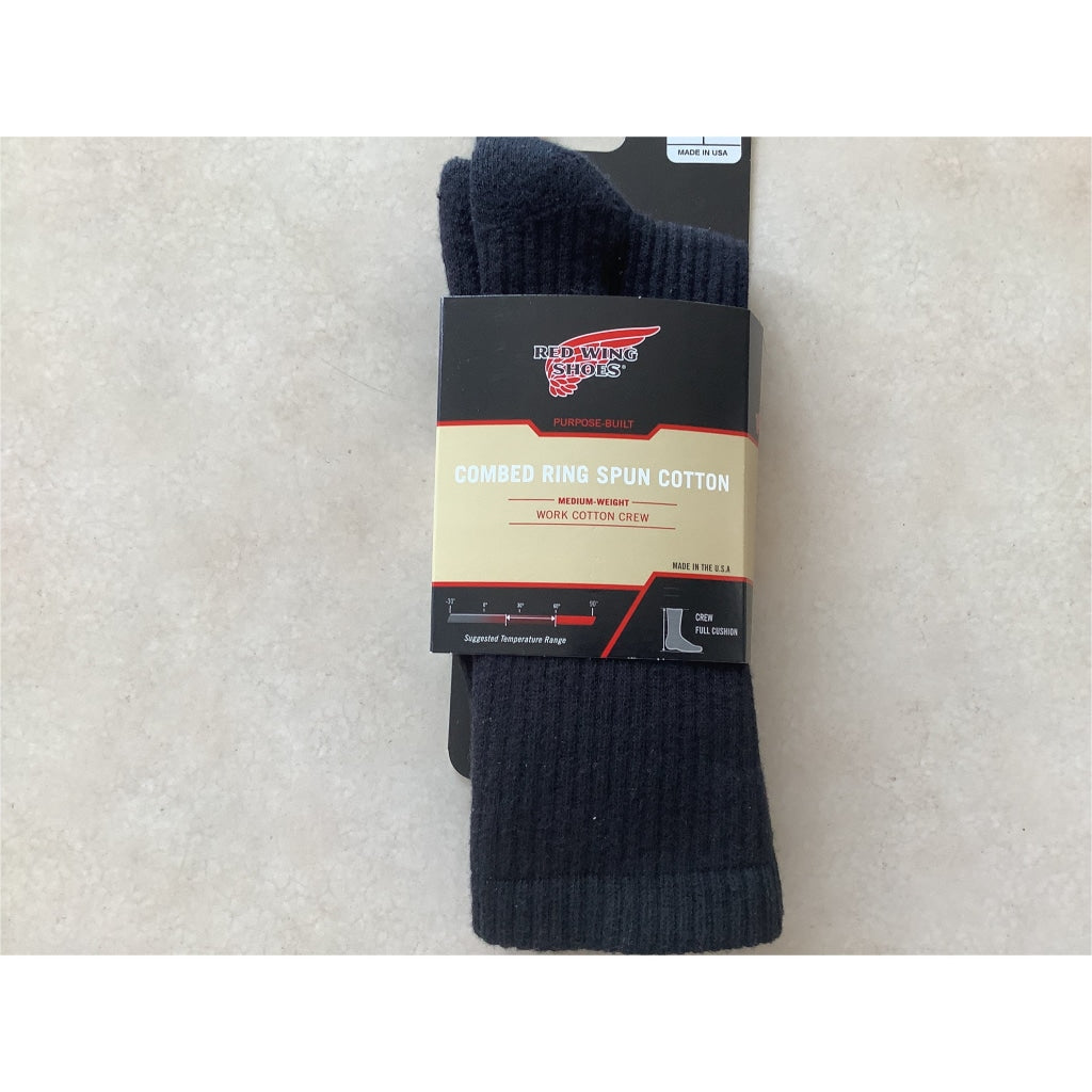 Work Cotton Crew Sock - Black Socks